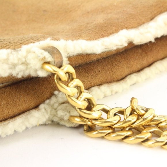 Chanel Brown Shearling Sheepskin Chain Tote GHW 4CAS0419 - Picture 4 of 12